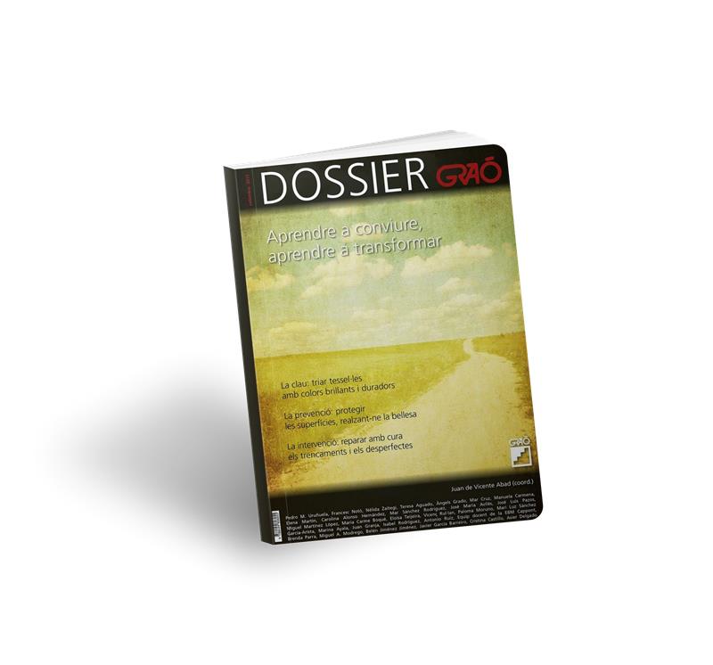 Coberta del Dossier graó «Aprendre a conviure, aprendre a transformar» per convidar a la lectura