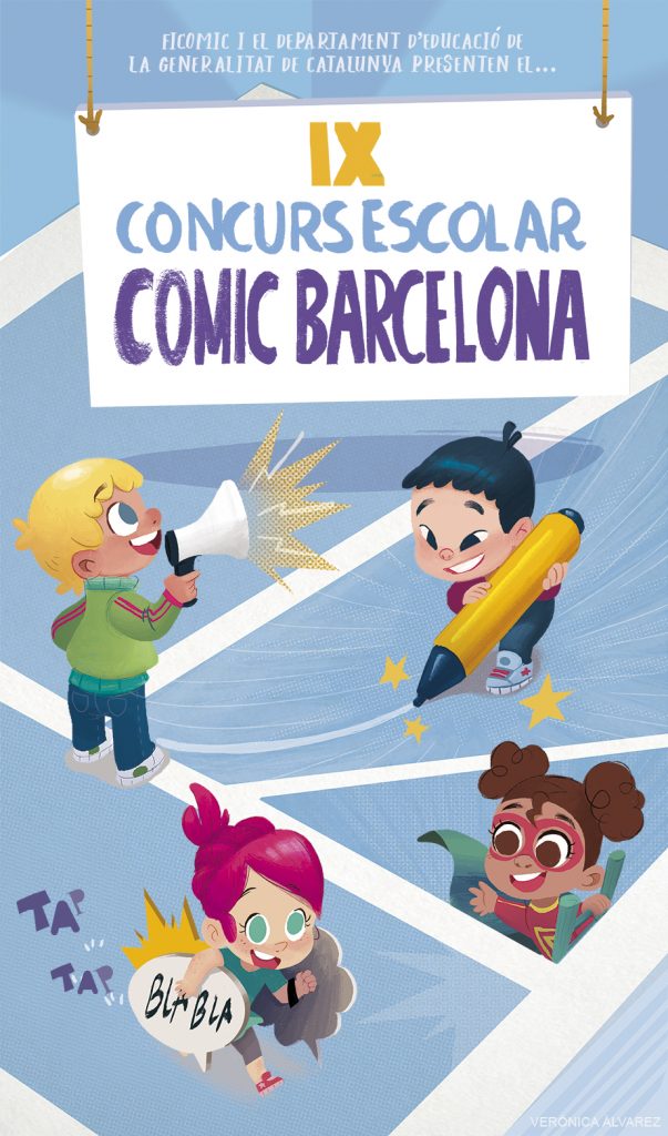Cartell exposició IX Concurs Escolar Còmic Barcelona