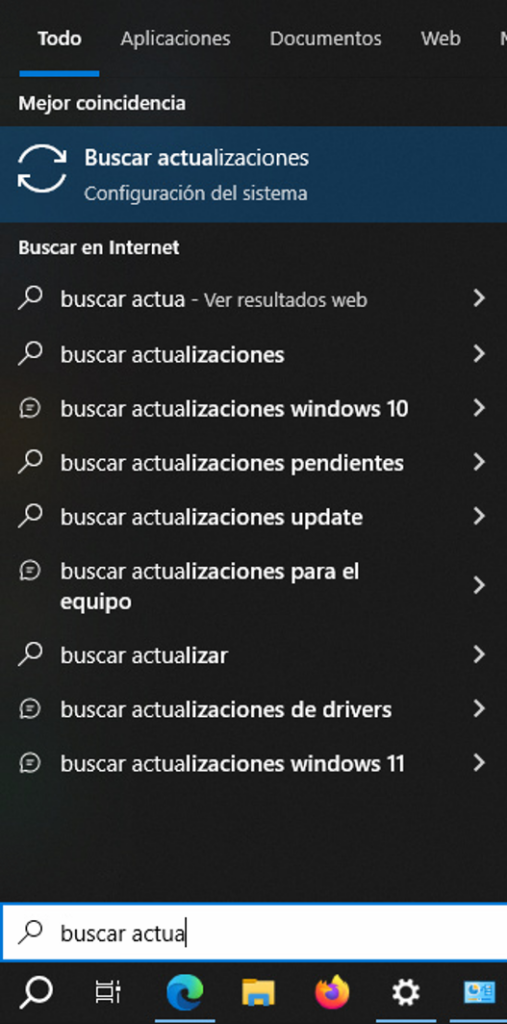 captura de windows update