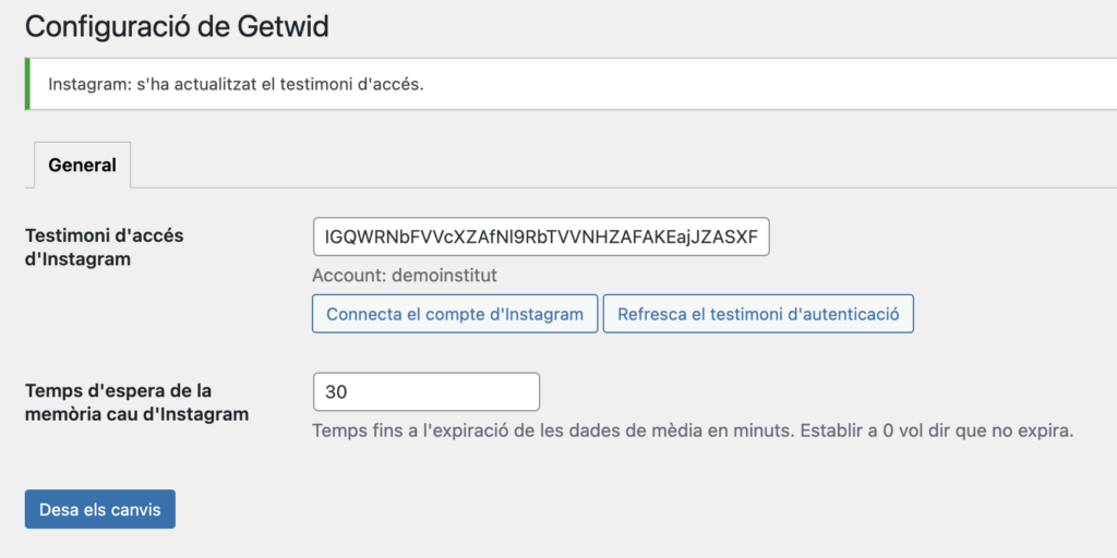 captura del testimoni d'instagram