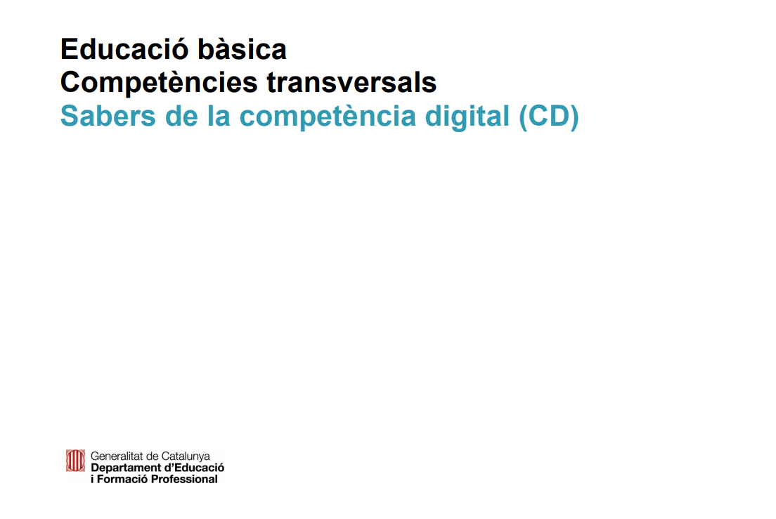 Publicats els sabers de la competència digital de l’alumnat d’educació bàsica