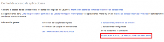 Pantalla de bloqueig d'aplicacions de tercers