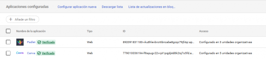 Pantalla de bloqueig d'aplicacions de tercers