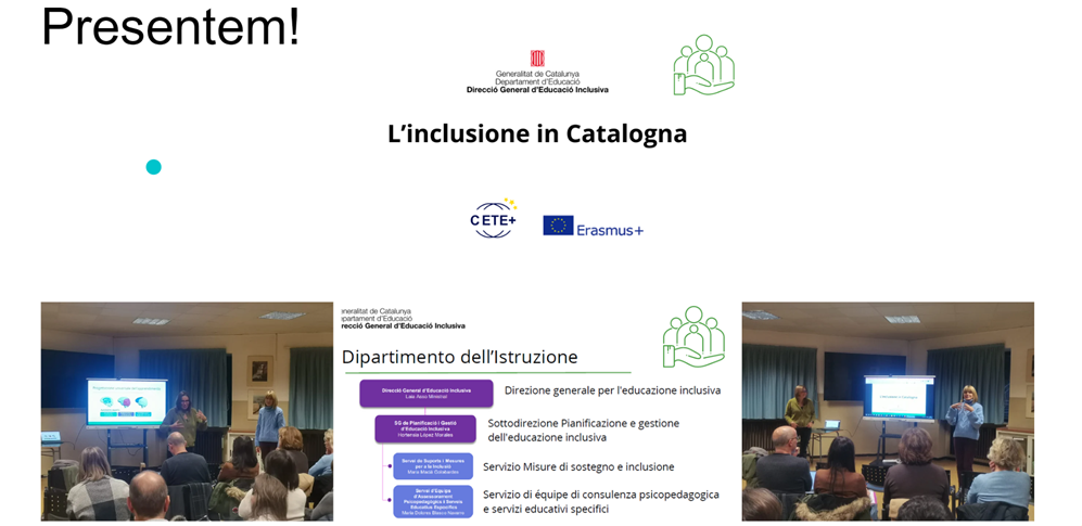 Presentació del sistema educatiu inclusi a Catalunya a docents italians