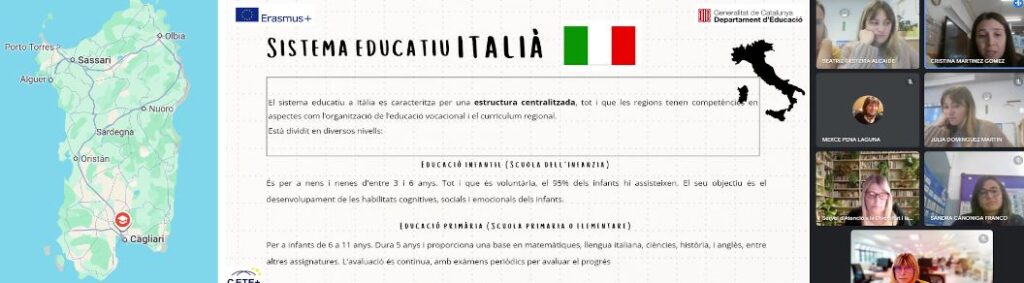 Captura de pantalla de la transferència amb mapa al costat esquerra que situa el centre