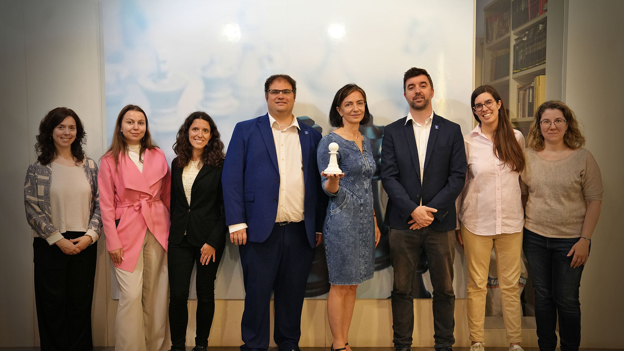 Visita a la Federació Catalana d'Escacs.