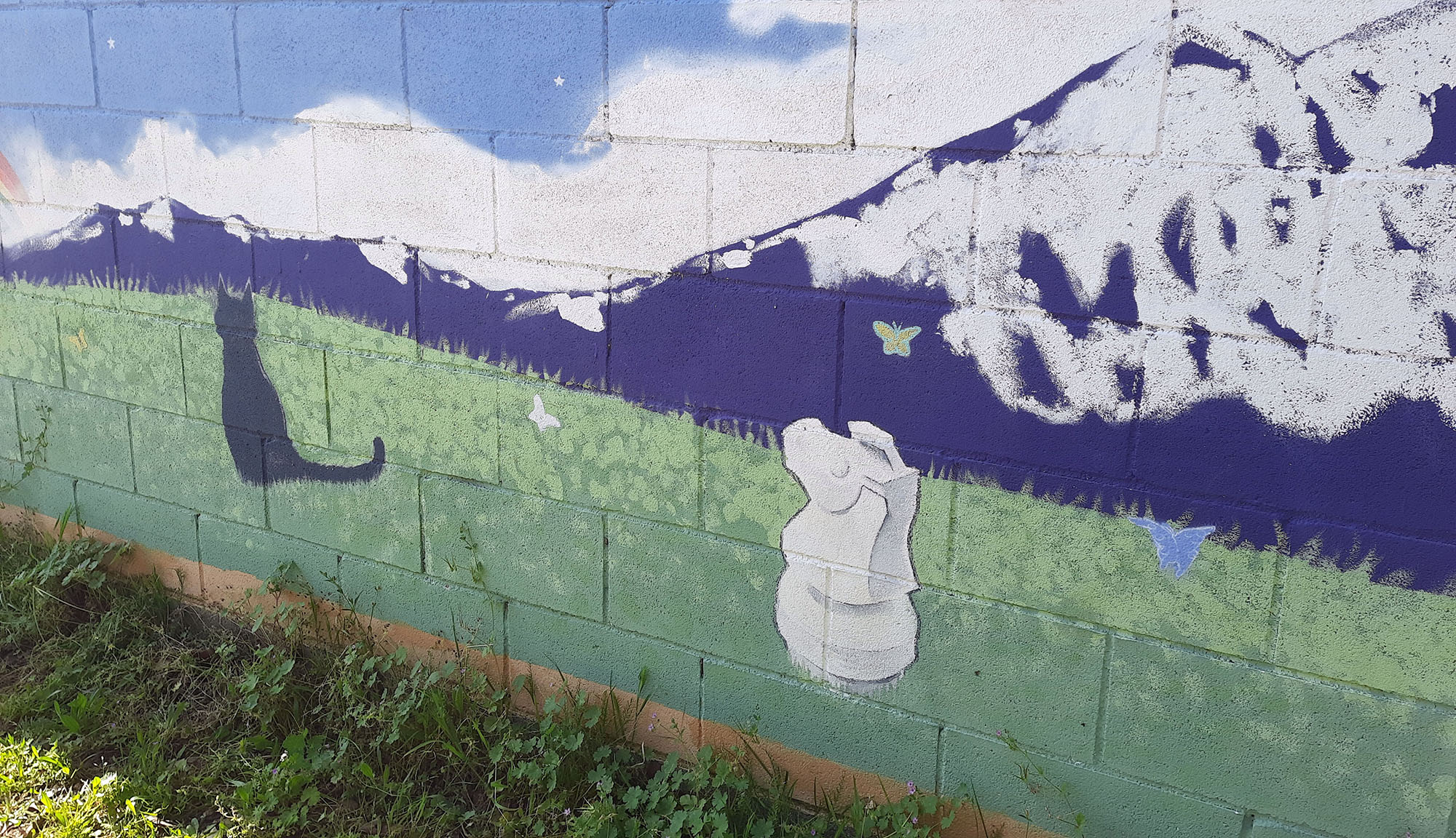 Mural al pati de l'Escola Jaume Balmes