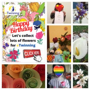 Infografia amb imatges de flors