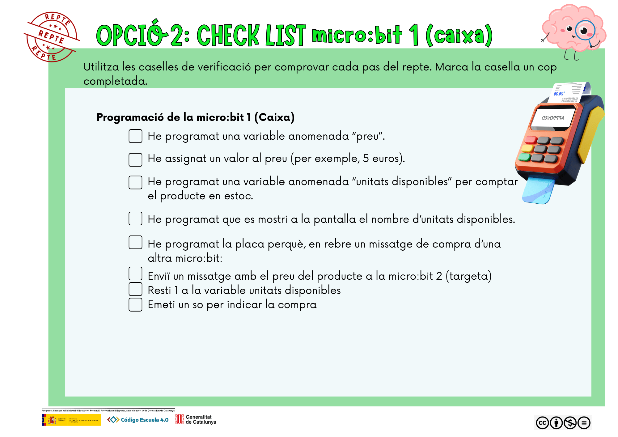 Checklist opció 2