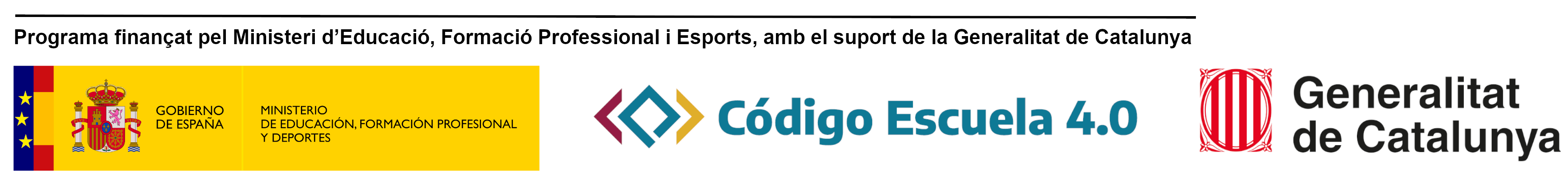 Programa finançat pel Ministeri d’Educació, Formació Professional i Esports, amb el suport de la Generalitat de Catalunya