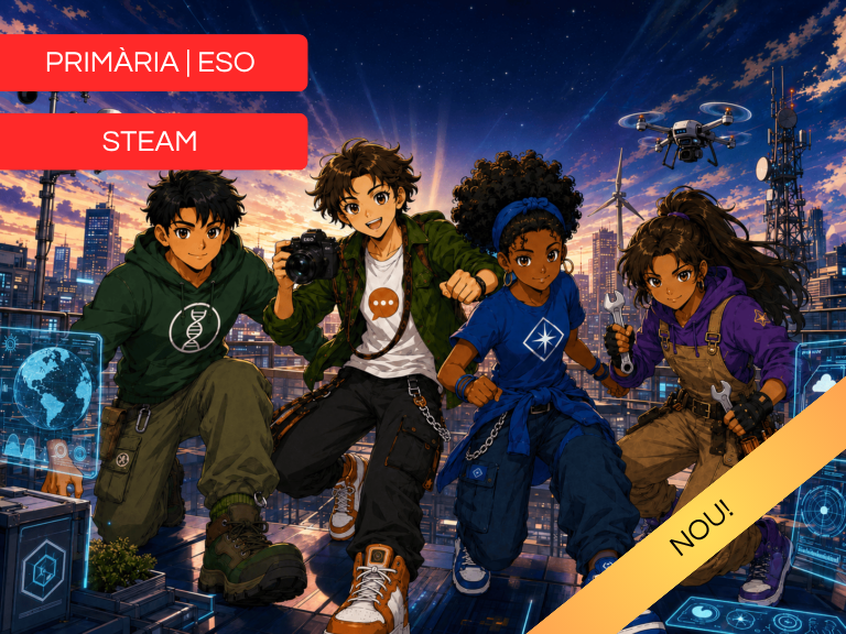 Portada de la tercera temporada. Es veuen en Bio, l'Eko, la Link i la Nitro. Imatge generada amb IA.