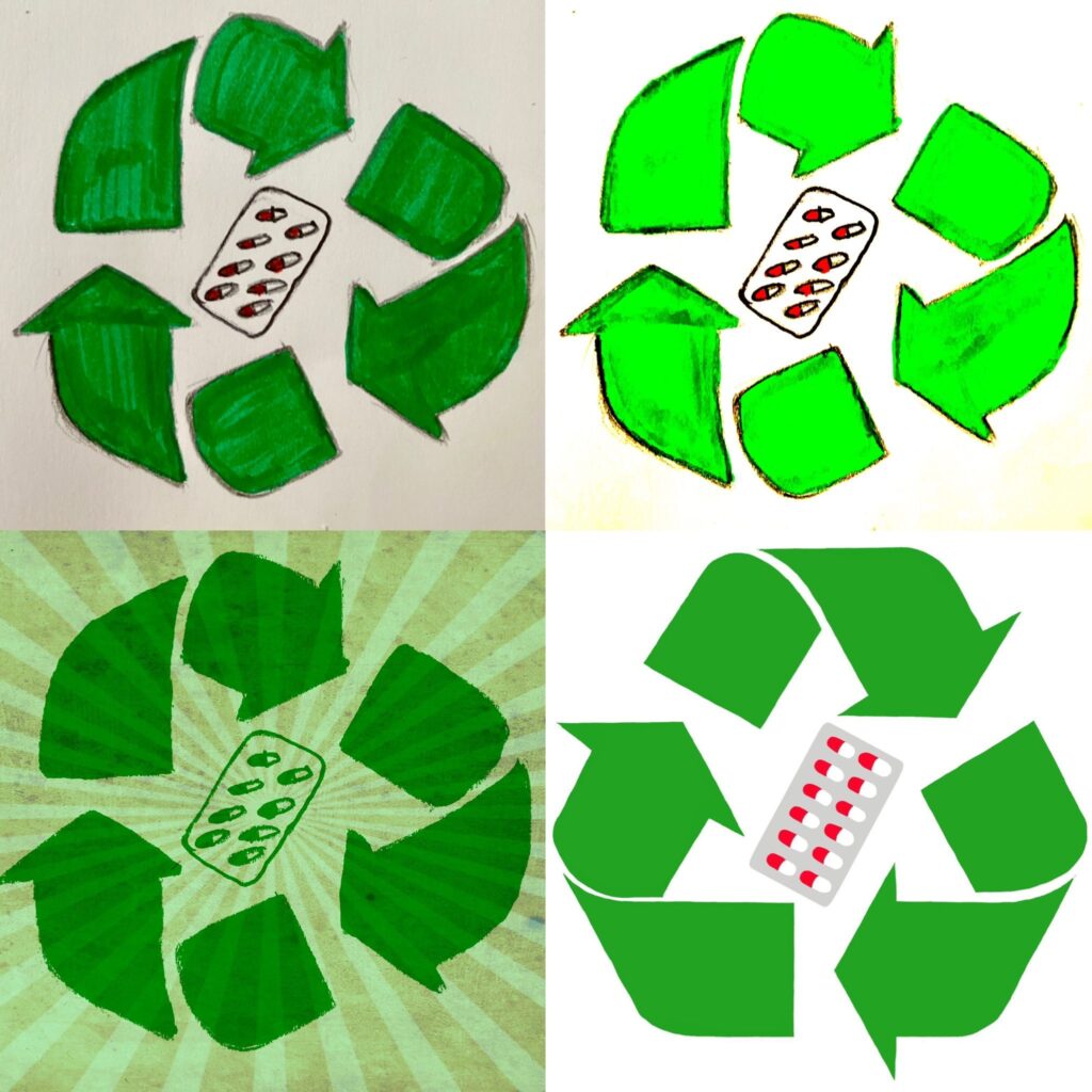 Logo de la campanya Completa la pauta i recicla!