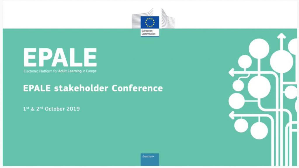 infografia de la conferència d'EPALE dels dies 1 i 2 d'octubre de 2019