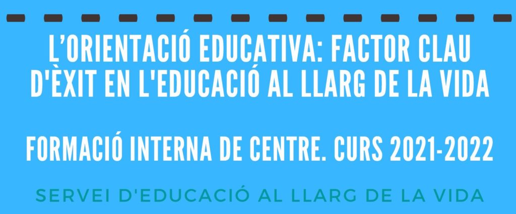 logo de la 2a edició del projecte L'Orientació educativa: factor clau d'èxit en l'educació al llarg de la vida